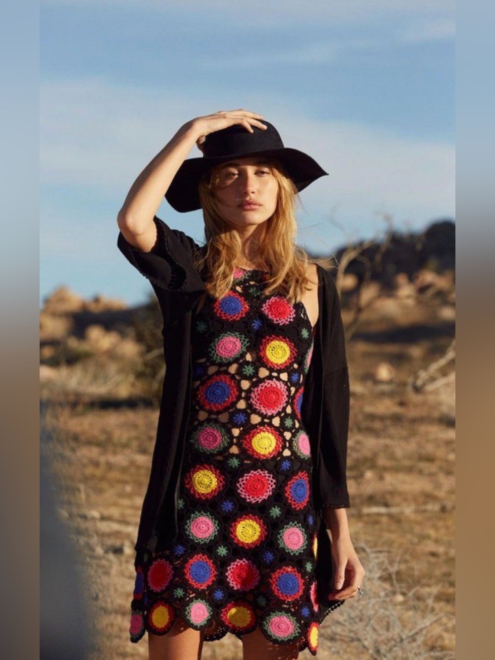 H&M Coachella Collection Crocheted Dress SZ XS